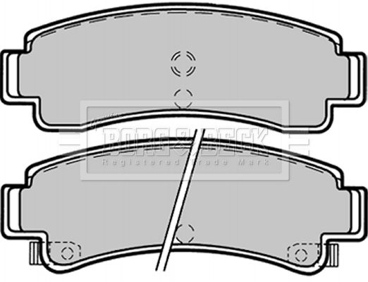 BORG & BECK Комплект тормозных колодок, дисковый тормоз BBP1366
